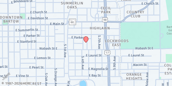 Map showing MCK House of Bread at 440 South 5th Avenue, Bartow, FL