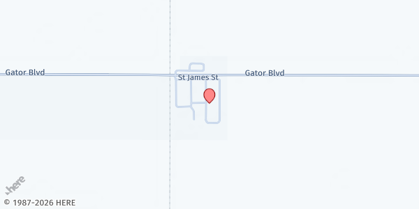 Map showing Mt. Calvary Missionary Baptist Church at 399 Canal St., Belle Glade, FL
