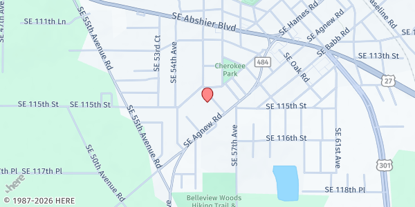 Map showing Belleview UMC Pantry at 5640 SE Brown Rd., Belleview, FL