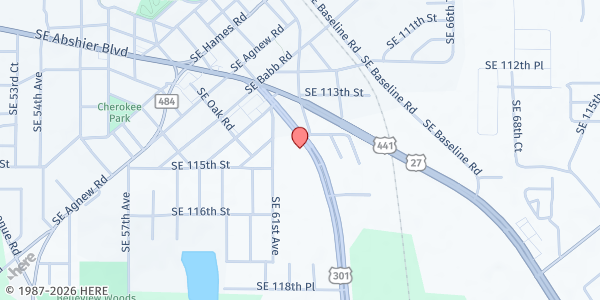 Map showing ST. THERESA'S FOOD PANTRY at 11528 US-301, Belleview, FL