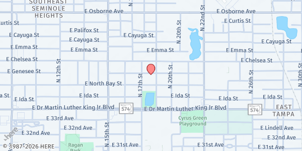 Map showing Our Sisters, Our Friends at 1709 East Genesee Street, Belmont Heights, FL