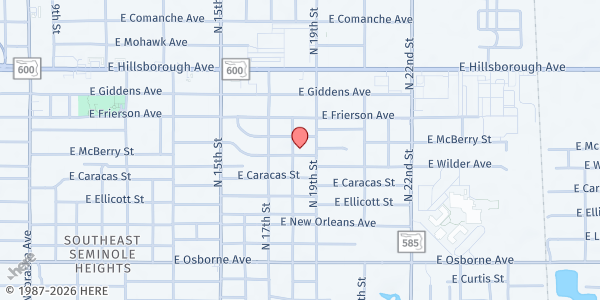Map showing Westside SDA Community Service at 1802 East McBerry Street, Belmont Heights, FL