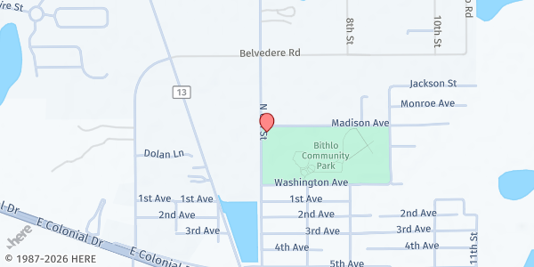 Map showing 4C Bithlo at 18510 Madison Avenue, Bithlo, FL