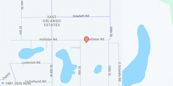 Map showing Iglesia De Dios Bithlo at 18606 Hollister Rd., Bithlo, FL