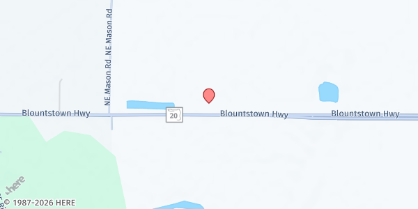 Map showing Calhoun-Liberty Ministry Center at 21754 State Road 20 East, Blountstown, FL