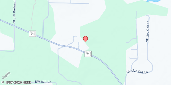 Map showing Rivertown Community Church at 19359 SR 71N, Blountstown, FL