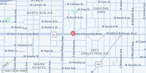 Map showing Faithworks Ministries International - Bon Air at 3702 West Kennedy Boulevard, Bon Air, FL