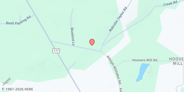 Map showing New Smyrna Assembly of God at 1849 Adolph Whitaker Rd., Bonifay, FL