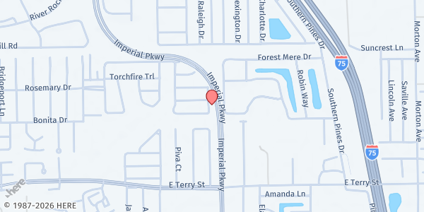Map showing Cafe of Life at 26724 Nomad Dr., Bonita Springs, FL