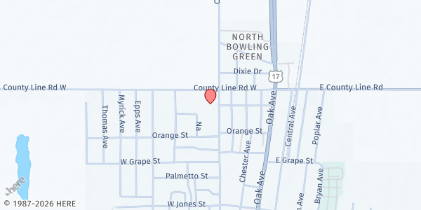 Map showing Caring People Recovery Center at 5207 Doyle Parker Ave, Bowling Green, FL