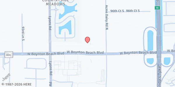Map showing The Soup Kitchen at 8655 Boynton Beach Blvd., Boynton Beach, FL