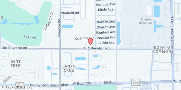 Map showing Westside Baptist Church at 3711 Old Boynton Beach Rd, Boynton Beach, FL