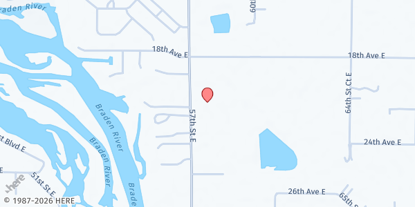 Map showing Bible Baptist Church - Joseph's Pantry at 2113 Morgan Johnson Rd., Bradenton, FL