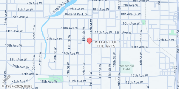 Map showing Salvation Army Bradenton at 1204 14th St. W., Bradenton, FL