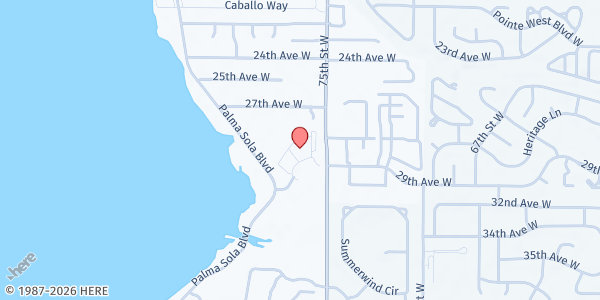 Map showing St. Vincent De Paul Society @ Saints Peter & Paul the Apostles at 2850 75th St. W., Bradenton, FL