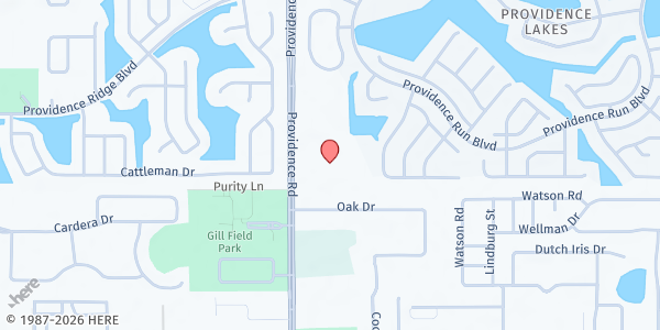 Map showing Centro Cristiano Hispano at 2014 Providence Rd., Brandon, FL