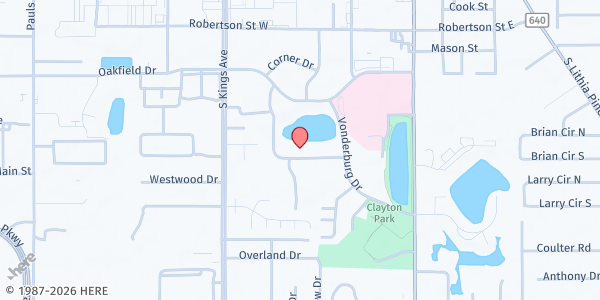 Map showing CHOICES CLINICS - Brandon at 619 Eichenfeld Drive, Brandon, FL