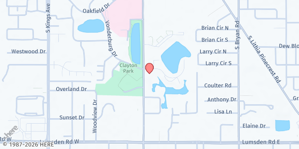 Map showing HILLSBOROUGH | Humanitary Medical Center - Brandon at 731 South Parsons Avenue, Brandon, FL