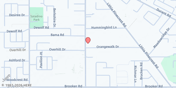 Map showing Real Hope Ministries of Bell Shoals Church at 1916 Bell Shoals Road, Brandon, FL