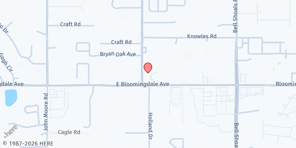 Map showing St Andrews UMC at 3315 South Bryan Road, Brandon, FL