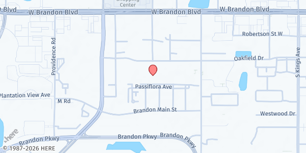 Map showing Tampa Psychology Group - Brandon Office at 1463 Oakfield Drive, Brandon, FL