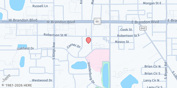 Map showing WIC & Nutrition Services - Brandon at 220 South Moon Avenue, Brandon, FL