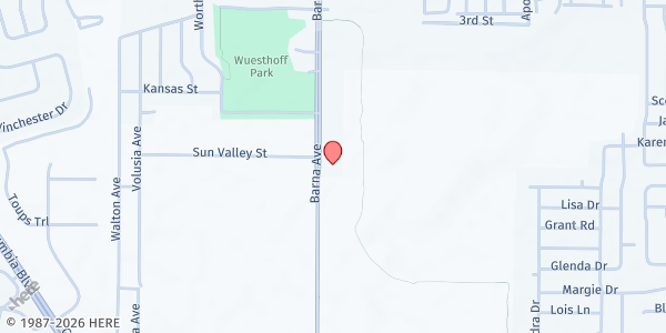 Map showing Brevard Adventist Community Services at 5005 Barna Ave, Brevard, FL