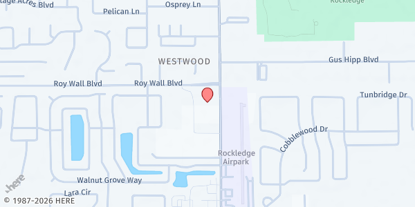 Map showing Grace Life Church at 3420 Murrell Road, Brevard, FL