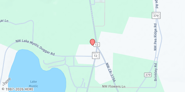 Map showing Liberty County Senior Citizens at 15629 Co. Rd. 12, Bristol, FL