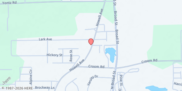 Map showing Jericho Road Ministry Food Barn at 1165 Howell Avenue, Brooksville, FL