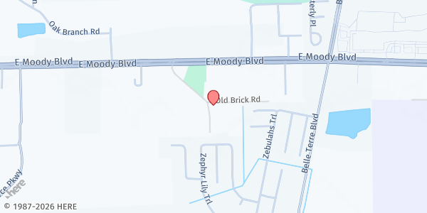 Map showing God's Family Bible Church at 256 Old Brick Rd., Bunnell, FL