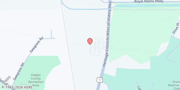 Map showing Palm Coast United Methodist Church Our Father's Table - Pantry Location at 2323 N State St, Bunnell, FL