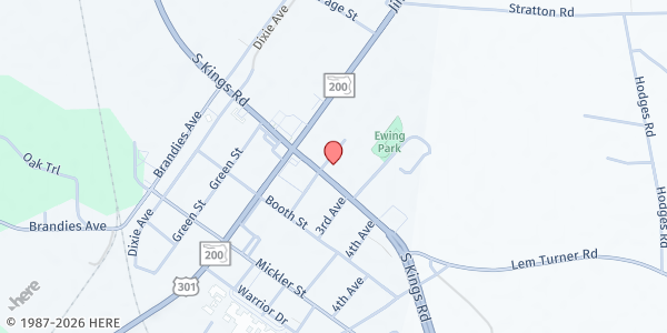 Map showing CrossRoads Church Callahan at 542284 US Highway 1, Callahan, FL