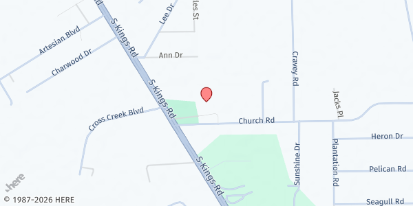 Map showing First Baptist Church of Gray Gables - The Cup at 54031 Church Rd., Callahan, FL