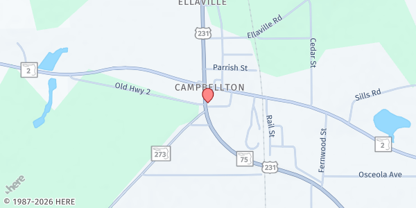 Map showing St. Paul AME Church-Campbellton at 5180 Hwy 273, Campbellton, FL