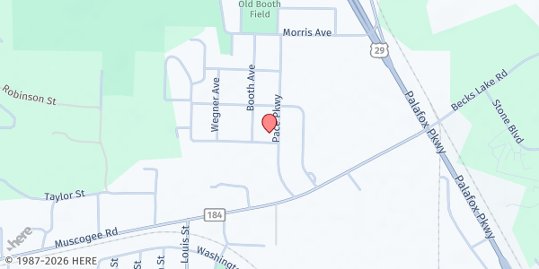 Map showing Allen Memorial United Methodist Church at 206 Pace Pkwy., Cantonment, FL