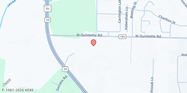 Map showing Providence Baptist Church at 633 W. Quintette Rd., Cantonment, FL
