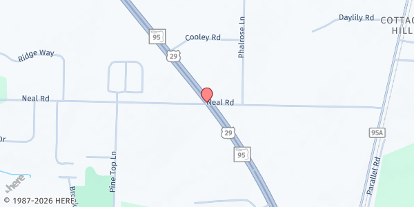 Map showing St. Monica's Episcopal Church at 699 S. Hwy #95, Cantonment, FL