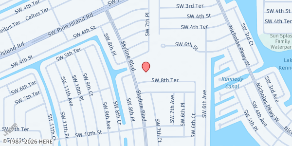 Map showing Breeze 2 at 717 Skyline Blvd, Cape Coral, FL