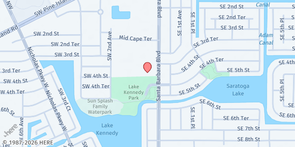 Map showing COMMUNITY COOPERATIVE - CAPE CORAL TECHNICAL COLLEGE at 360 SANTA BARBRA BLVD N, CAPE CORAL, FL