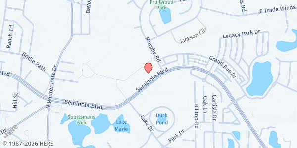 Map showing Iglesia De Dios Pentecostal MI. Casselberry at 1511 Seminola Blvd., Casselberry, FL