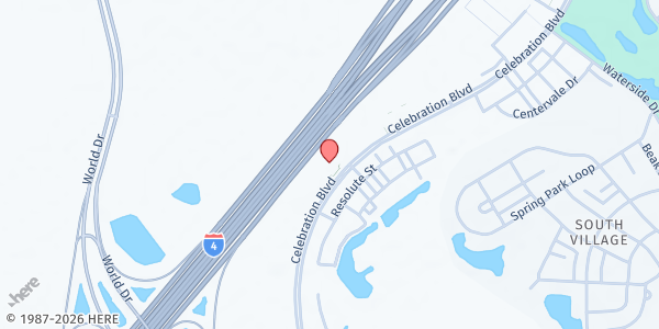 Map showing Embrace of Celebration at 1420 Celebration Blvd., Celebration, FL