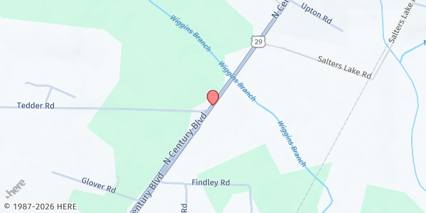 Map showing Poplar Dell Baptist Church at 2631 Highway, Century, FL
