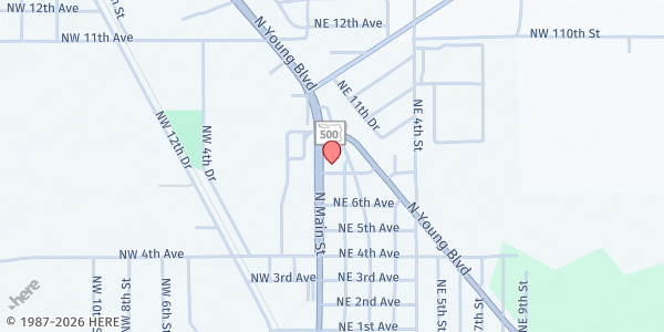 Map showing Feeding Chiefland at 707 N Main St, Chiefland, FL