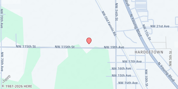 Map showing One Way Church at 1560 NW 19th Ave, Chiefland, FL