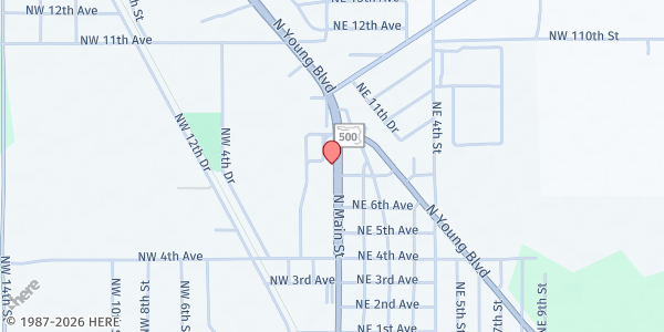 Map showing Tri-County Outreach at 708 N. Main St., Chiefland, FL