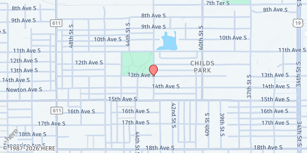 Map showing Childs Park Center at 4301 13th Avenue South, Childs Park, FL