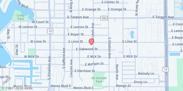 Map showing Mt. Herman Missionary Baptist at 400 South Levis Avenue, Citizens Alliance For Progress, FL