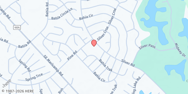 Map showing Shores Baptist Worship Center Inc at 418 Silver Rd, Citrus Springs, FL