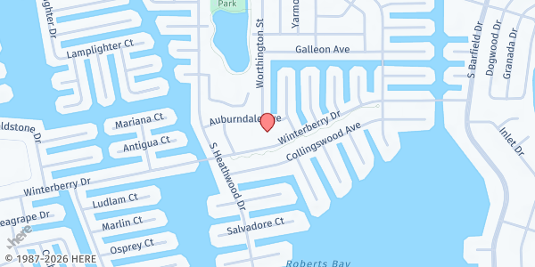 Map showing Our Daily Bread Food Pantry at 1450 Winterberry Drive, City of Marco, FL